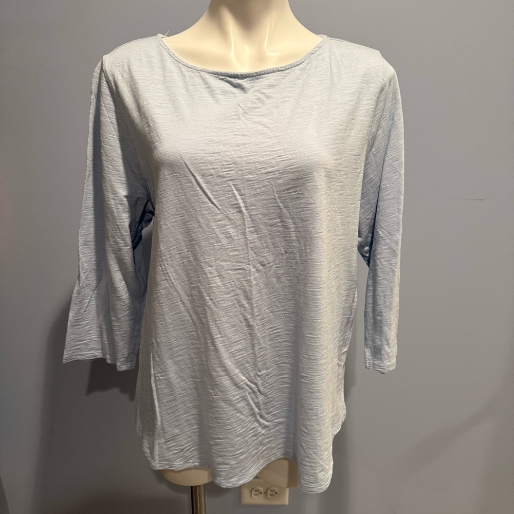 Chico’s Ultimate Tee 3/4 Sleeve Top – Size 3 (US 16–18) – Light Blue